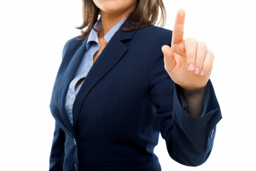 Businesswoman pointing