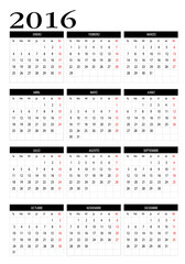 Calendar 2016