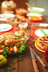 Family dinner table