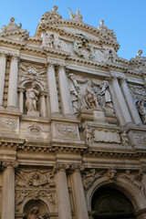 Fototapeta na wymiar Details of Angels at Santa Maria del Giglio church (Santa Maria Zobenigo) in Venice, Italy