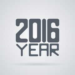 Vector label for the new 2016