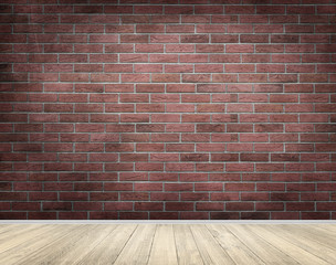 emty room with brick wall