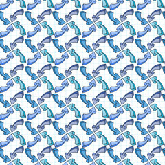 Vector seamless pattern of multi-colored volume arrows on checkered paper