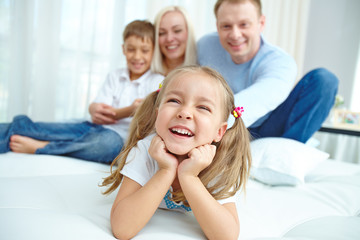 Cheerful offspring