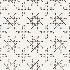 Vector seamless geometric pattern of dots of different sizes