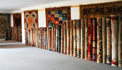 Hall full of turkish carpets