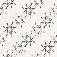 Vector seamless geometric pattern of dots of different sizes