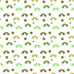 Vector seamless floral pattern with flowers and leaves