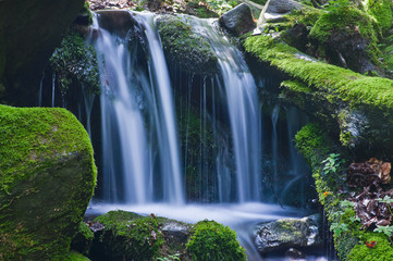 Fototapeta na wymiar A small waterfall