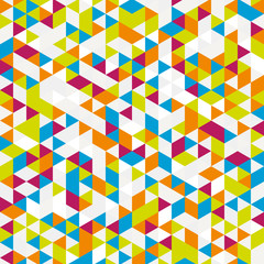 Vector background of different color triangles