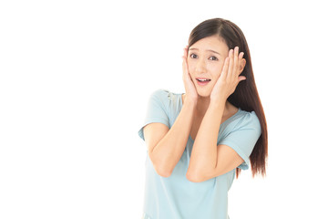 Fototapeta premium 困惑した表情の女性