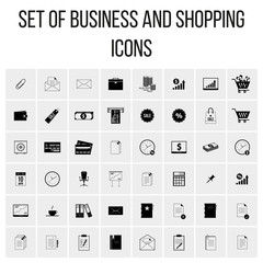 Set of Vector Colored Icons in a Flat Style