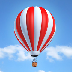 white air balloon 3d illustration