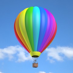 white air balloon 3d illustration