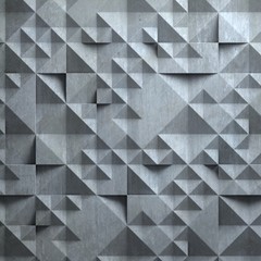 Fototapeta na wymiar concrete wall with geometrical 3d pattern