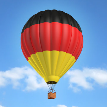 Hot air balloon with German flag