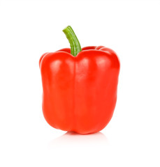 sweet red pepper isolated on white background