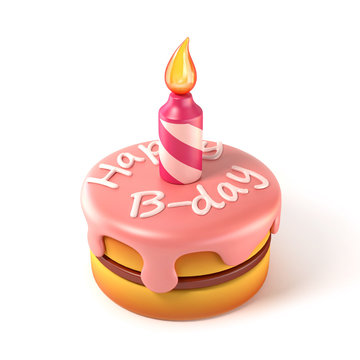 Birthday Cake 3d Icon