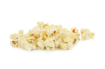 Popcorn isolated on the white background