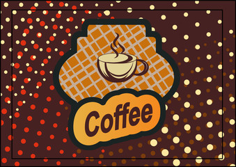 Vector banner with coffee