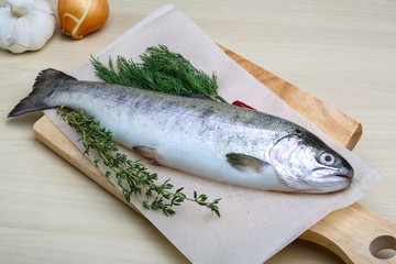 Raw trout
