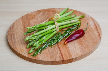 Raw asparagus