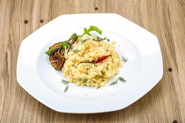 Risotto with eggplant