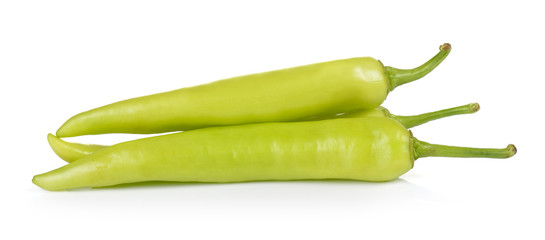 Green peppers isolated on white background