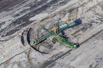 aerial view of coal mine