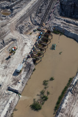 aerial view of coal mine