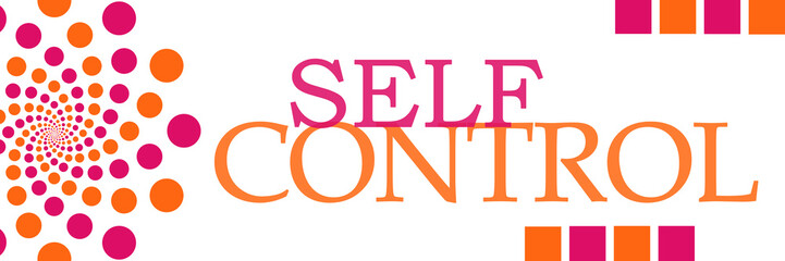 Self Control Pink Orange Dots Horizontal 