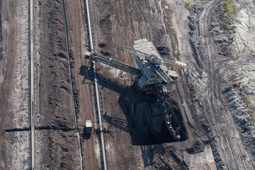 aerial view of coal mine