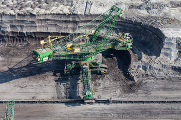 aerial view of coal mine