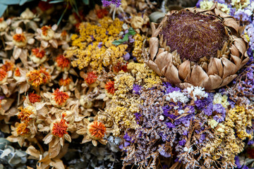 dry flowers group vintage style