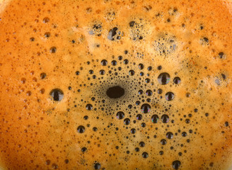 Foam on coffee