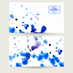 Blue watercolor background. Beautiful blurred watercolor background for your design and decoration