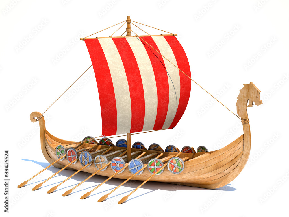 Wall mural viking ship