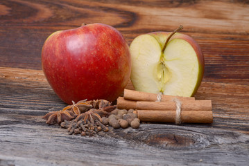 Apple with cinnamon