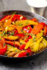 stewed sweet pepper with parmesan