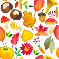 Vector Illustration with original watercolor background.