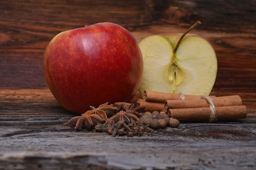 Apple with cinnamon
