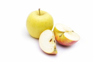 Apples on white background