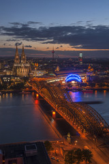 Fototapeta premium Bridge and the Dom of Cologne