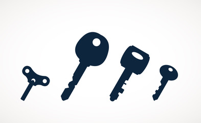 Vector Illustration of keys.
