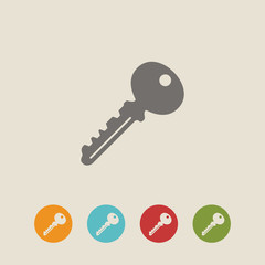 Multicolor vector Illustration of keys.