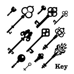 Vector Illustration of Vintage keys.