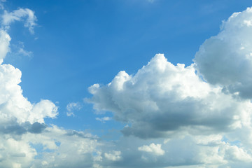 Naklejka na ściany i meble Beautiful blue sky with clouds in a clear day.