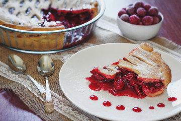 Friut pie with cherries