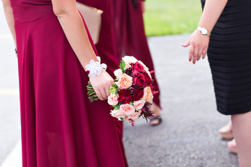 Wedding bouquet of a bride and bridesmaid