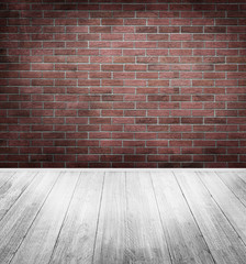 emty room with brick wall